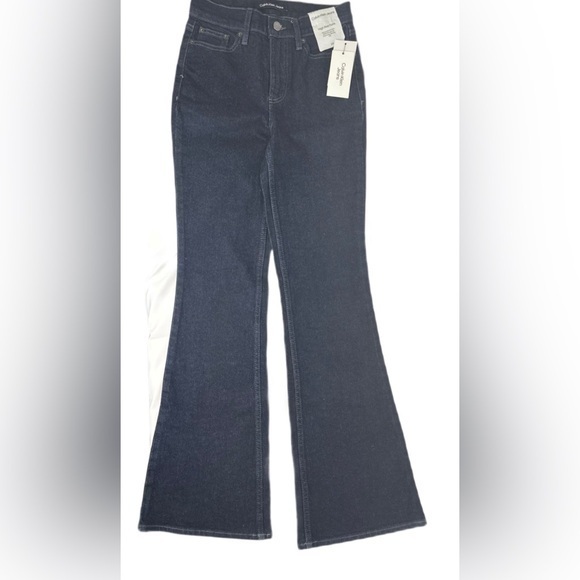 CALVIN KLEIN High-Rise Stretch Flare Jeans - Picture 1 of 3